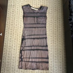 Raquel Allegra Mauve tye dye mini dress top sz xxs